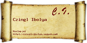 Czingl Ibolya névjegykártya