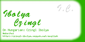 ibolya czingl business card